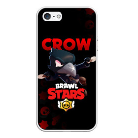 Чехол для iPhone 5/5S матовый с принтом BRAWL STARS CROW в Петрозаводске, Силикон | Область печати: задняя сторона чехла, без боковых панелей | brawl stars | bull | colt | crow | leon | stars | берли | бо | брок | ворон | джесси | динамайк | дэррил | кольт | леон | мортис | нита | пайпер | пенни | поко | пэм | рикошет | спайк | фрэнк | шелли | эль примо