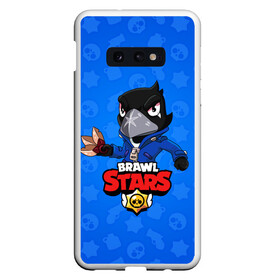 Чехол для Samsung S10E с принтом BRAWL STARS CROW в Петрозаводске, Силикон | Область печати: задняя сторона чехла, без боковых панелей | brawl stars | bull | colt | crow | leon | stars | берли | бо | брок | ворон | джесси | динамайк | дэррил | кольт | леон | мортис | нита | пайпер | пенни | поко | пэм | рикошет | спайк | фрэнк | шелли | эль примо