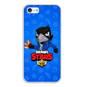 Чехол для iPhone 5/5S матовый с принтом BRAWL STARS CROW в Петрозаводске, Силикон | Область печати: задняя сторона чехла, без боковых панелей | brawl stars | bull | colt | crow | leon | stars | берли | бо | брок | ворон | джесси | динамайк | дэррил | кольт | леон | мортис | нита | пайпер | пенни | поко | пэм | рикошет | спайк | фрэнк | шелли | эль примо