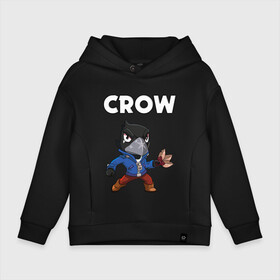 Детское худи Oversize хлопок с принтом BRAWL STARS CROW в Петрозаводске, френч-терри — 70% хлопок, 30% полиэстер. Мягкий теплый начес внутри —100% хлопок | боковые карманы, эластичные манжеты и нижняя кромка, капюшон на магнитной кнопке | brawl stars | bull | colt | crow | leon | stars | берли | бо | брок | ворон | джесси | динамайк | дэррил | кольт | леон | мортис | нита | пайпер | пенни | поко | пэм | рикошет | спайк | фрэнк | шелли | эль примо