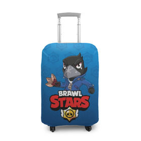 Чехол для чемодана 3D с принтом BRAWL STARS CROW в Петрозаводске, 86% полиэфир, 14% спандекс | двустороннее нанесение принта, прорези для ручек и колес | brawl stars | bull | colt | leon | stars | берли | бо | брок | джесси | динамайк | дэррил | кольт | леон | морти | нита | пайпер | пенни | поко | пэм | рикошет | спайк | фрэнк | шелли | эль примо