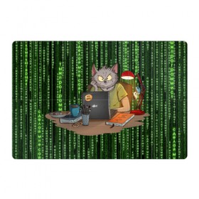 Магнитный плакат 3Х2 с принтом IT кот в Петрозаводске, Полимерный материал с магнитным слоем | 6 деталей размером 9*9 см | bird born | birdborn | it | девушки | другу | ирония | компьютер | матрица | мужу | подарок | программист | профессия | хобби | шутка