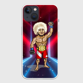 Чехол для iPhone 13 с принтом Хабиб Нурмагомедов в Петрозаводске,  |  | khabib | mma | ufc | боец | дагестан | даги | единоборства | махачкала | мма | спорт | хабиб | хабиб нурмагомедов | юфс