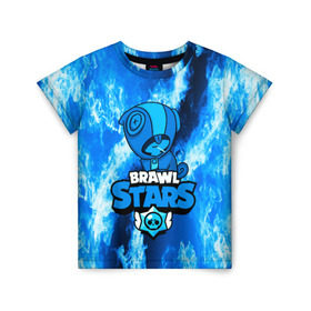 Детская футболка 3D с принтом BRAWL STARS LEON в Петрозаводске, 100% гипоаллергенный полиэфир | прямой крой, круглый вырез горловины, длина до линии бедер, чуть спущенное плечо, ткань немного тянется | android | brawl stars | games | leon | mobile | stars | игры | леон | мобильные игры