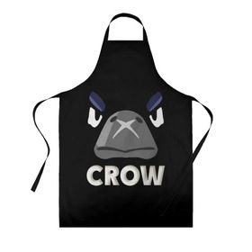 Фартук 3D с принтом Brawl Stars CROW в Петрозаводске, 100% полиэстер | общий размер — 65 х 85 см, ширина нагрудника — 26 см, горловина — 53 см, длина завязок — 54 см, общий обхват в поясе — 173 см. Принт на завязках и на горловине наносится с двух сторон, на основной части фартука — только с внешней стороны | brawl | brawl stars | crow | leon | stars | бравл | бравл старс | браво старс | ворон | ворона | игра | компьютерная | кров | леон | онлайн | старс