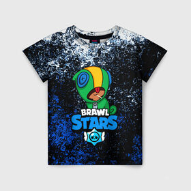 Детская футболка 3D с принтом BRAWL STARS LEON в Петрозаводске, 100% гипоаллергенный полиэфир | прямой крой, круглый вырез горловины, длина до линии бедер, чуть спущенное плечо, ткань немного тянется | android | brawl stars | games | leon | mobile | stars | игры | леон | мобильные игры