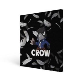 Холст квадратный с принтом Brawl Stars CROW в Петрозаводске, 100% ПВХ |  | brawl | brawl stars | crow | leon | stars | бравл | бравл старс | браво старс | ворон | ворона | игра | компьютерная | кров | леон | онлайн | старс