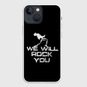 Чехол для iPhone 13 mini с принтом Queen. We Will Rock You в Петрозаводске,  |  | bohemian | brian | freddie | may | mercury | queen | rhapsody | roger | taylor | богемная | богемская | брайан | джон | королева | меркьюри | мэй | рапсодия | роджер | тейлор | фредди