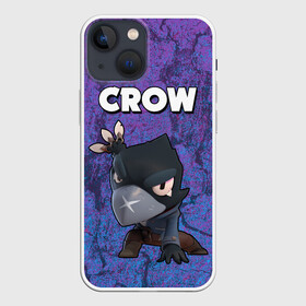 Чехол для iPhone 13 mini с принтом BRAWL STARS CROW в Петрозаводске,  |  | brawl stars | brawl stars crow | brawl stars crow phoenix | brawl stars leon | brawl stars leon shark | brawl stars robot spike | brawl stars spike | бравл старс