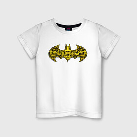 Детская футболка хлопок с принтом Batman logo в Петрозаводске, 100% хлопок | круглый вырез горловины, полуприлегающий силуэт, длина до линии бедер | bat man | batman | batman comics | caped crusader | comics | dark knight | shtatjl | бетмен | брюс уэйн | бэт мен | бэтмен | тёмный рыцарь