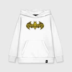 Детская толстовка хлопок с принтом Batman logo в Петрозаводске, 100% хлопок | Круглый горловой вырез, эластичные манжеты, пояс, капюшен | Тематика изображения на принте: bat man | batman | batman comics | caped crusader | comics | dark knight | shtatjl | бетмен | брюс уэйн | бэт мен | бэтмен | тёмный рыцарь