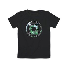 Детская футболка хлопок с принтом Green Lantern в Петрозаводске, 100% хлопок | круглый вырез горловины, полуприлегающий силуэт, длина до линии бедер | dc | dc comics | green lantern | shtatjl | зеленый фонарь