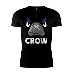 Мужская футболка премиум с принтом Brawl Stars CROW в Петрозаводске, 92% хлопок, 8% лайкра | приталенный силуэт, круглый вырез ворота, длина до линии бедра, короткий рукав | brawl | brawl stars | crow | leon | stars | бравл | бравл старс | браво старс | ворон | ворона | игра | компьютерная | костюм | кофта | кров | леон | онлайн | старс