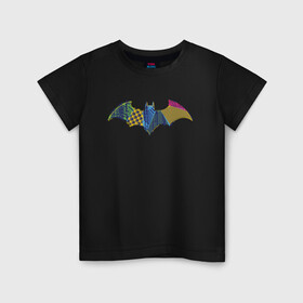 Детская футболка хлопок с принтом Batman logo в Петрозаводске, 100% хлопок | круглый вырез горловины, полуприлегающий силуэт, длина до линии бедер | Тематика изображения на принте: bat man | batman | batman comics | caped crusader | comics | dark knight | shtatjl | бетмен | брюс уэйн | бэт мен | бэтмен | тёмный рыцарь