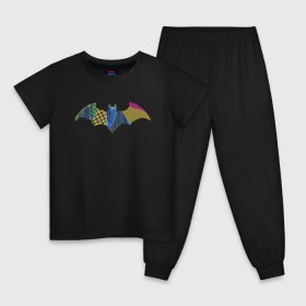 Детская пижама хлопок с принтом Batman logo в Петрозаводске, 100% хлопок |  брюки и футболка прямого кроя, без карманов, на брюках мягкая резинка на поясе и по низу штанин
 | bat man | batman | batman comics | caped crusader | comics | dark knight | shtatjl | бетмен | брюс уэйн | бэт мен | бэтмен | тёмный рыцарь