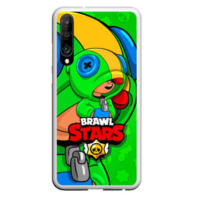 Чехол для Honor P30 с принтом BRAWL STARS LEON в Петрозаводске, Силикон | Область печати: задняя сторона чехла, без боковых панелей | brawl stars | brawl stars leon | brawler | leon | бравл старз | бравлер | леон