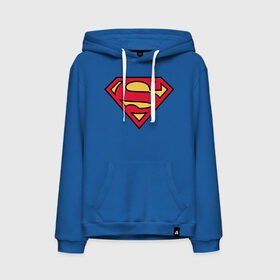 Мужская толстовка с принтом Superman logo в Петрозаводске, френч-терри, мягкий теплый начес внутри (100% хлопок) | карман-кенгуру, эластичные манжеты и нижняя кромка, капюшон с подкладом и шнурком | clark kent | superman | кларк кент | супермен | супермэн