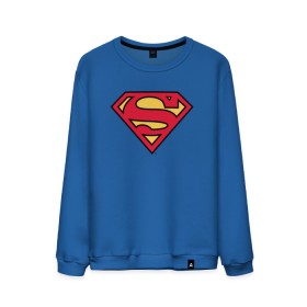 Мужской свитшот хлопок с принтом Superman logo в Петрозаводске, 100% хлопок |  | clark kent | superman | кларк кент | супермен | супермэн