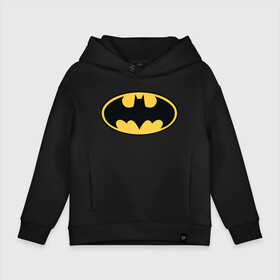 Детское худи Oversize хлопок с принтом Batman logo в Петрозаводске, френч-терри — 70% хлопок, 30% полиэстер. Мягкий теплый начес внутри —100% хлопок | боковые карманы, эластичные манжеты и нижняя кромка, капюшон на магнитной кнопке | bat man | batman | batman comics | caped crusader | comics | dark knight | бетмен | брюс уэйн | бэт мен | бэтмен | тёмный рыцарь
