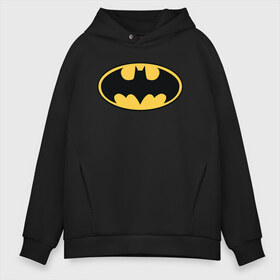 Мужское худи Oversize хлопок с принтом Batman logo в Петрозаводске, френч-терри — 70% хлопок, 30% полиэстер. Мягкий теплый начес внутри —100% хлопок | боковые карманы, эластичные манжеты и нижняя кромка, капюшон на магнитной кнопке | bat man | batman | batman comics | caped crusader | comics | dark knight | бетмен | брюс уэйн | бэт мен | бэтмен | тёмный рыцарь