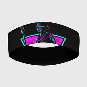 Повязка на голову 3D с принтом Spartan Retro Neon в Петрозаводске,  |  | 300 | neon | retro | retrowave | sparta | spartan | warior | wave | воин | воины | войны | гладиатор | неон | ретро | ретровейв | рэтро | спарта | спартанец