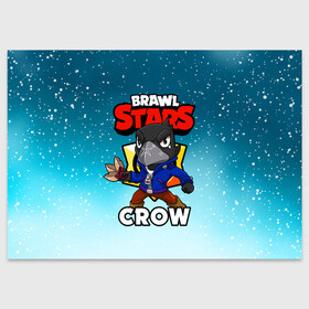 Поздравительная открытка с принтом BRAWL STARS CROW в Петрозаводске, 100% бумага | плотность бумаги 280 г/м2, матовая, на обратной стороне линовка и место для марки
 | brawl stars | brawl stars crow | brawler | crow | бравл старз | бравлер | ворон