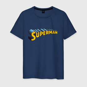 Мужская футболка хлопок с принтом Superman в Петрозаводске, 100% хлопок | прямой крой, круглый вырез горловины, длина до линии бедер, слегка спущенное плечо. | clark kent | shtatjl | superman | кларк кент | супермен | супермэн
