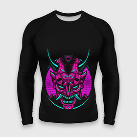 Мужской рашгард 3D с принтом Samurai Retro Neon в Петрозаводске,  |  | neon | retro | retrowave | samurai | warior | wave | воин | воины | войны | гладиатор | маска | неон | ретро | ретровейв | рэтро | самураи | самурай