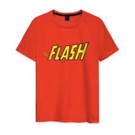 Мужская футболка хлопок с принтом The Flash в Петрозаводске, 100% хлопок | прямой крой, круглый вырез горловины, длина до линии бедер, слегка спущенное плечо. | barry allen | dc | dc comics | flash | shtatflash | барри аллен | флеш | флэш