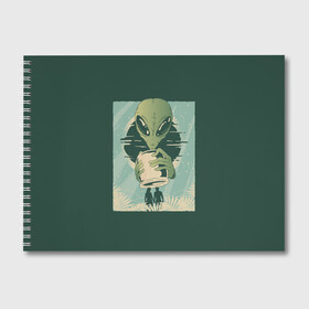 Альбом для рисования с принтом Пришелец ловит людишек в Петрозаводске, 100% бумага
 | матовая бумага, плотность 200 мг. | abstract | alien | ufo | инопланетяне | инопланетянин | нло | пришелец | пришельцы