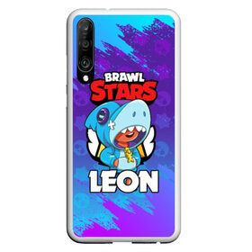 Чехол для Honor P30 с принтом BRAWL STARS LEON SHARK в Петрозаводске, Силикон | Область печати: задняя сторона чехла, без боковых панелей | 8 bit | 8 бит | brawl stars | bull | colt | crow | leon | leon shark | shark | stars | акула | берли | ворон | динамайк | кольт | леон | леон акула | нита | спайк | шелли | эль примо