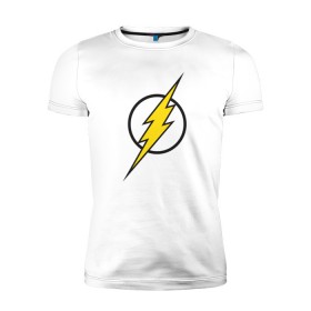 Мужская футболка премиум с принтом Flash в Петрозаводске, 92% хлопок, 8% лайкра | приталенный силуэт, круглый вырез ворота, длина до линии бедра, короткий рукав | barry allen | dc | dc comics | flash | барри аллен | флеш | флэш