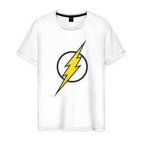 Мужская футболка хлопок с принтом Flash в Петрозаводске, 100% хлопок | прямой крой, круглый вырез горловины, длина до линии бедер, слегка спущенное плечо. | barry allen | dc | dc comics | flash | барри аллен | флеш | флэш
