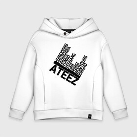 Детское худи Oversize хлопок с принтом Ateez в Петрозаводске, френч-терри — 70% хлопок, 30% полиэстер. Мягкий теплый начес внутри —100% хлопок | боковые карманы, эластичные манжеты и нижняя кромка, капюшон на магнитной кнопке | ateez | atiny | destiny | k pop | kpop | kq fellaz | атеез | атез | атэз | ёсан | к поп | кпоп | минки | сан | сонхва | тин поп | уён | хонджун | чонхо | эйтиз | эйтини | юнхо