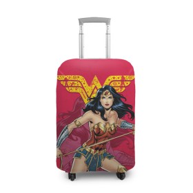 Чехол для чемодана 3D с принтом Wonder Woman в Петрозаводске, 86% полиэфир, 14% спандекс | двустороннее нанесение принта, прорези для ручек и колес | dc | dc comics | diana prince | shtatjl | wonder woman | вандер вуман | вондер вуман | диана принс | супер женщина | чудо женщина