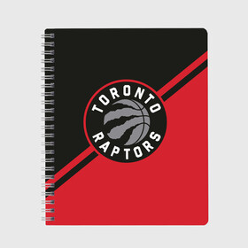 Тетрадь с принтом Toronto Raptors BR в Петрозаводске, 100% бумага | 48 листов, плотность листов — 60 г/м2, плотность картонной обложки — 250 г/м2. Листы скреплены сбоку удобной пружинной спиралью. Уголки страниц и обложки скругленные. Цвет линий — светло-серый
 | nba | raptors | toronto | toronto raptors | баскетбол | нба | рэпторс | торонто | торонто рэпторс