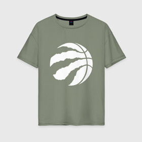 Женская футболка хлопок Oversize с принтом Toronto Raptors W в Петрозаводске, 100% хлопок | свободный крой, круглый ворот, спущенный рукав, длина до линии бедер
 | nba | raptors | toronto | toronto raptors | баскетбол | нба | рэпторс | торонто | торонто рэпторс