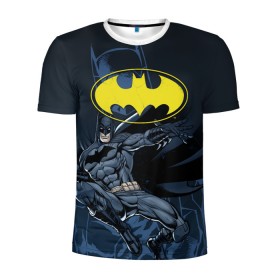 Мужская футболка 3D спортивная с принтом Batman в Петрозаводске, 100% полиэстер с улучшенными характеристиками | приталенный силуэт, круглая горловина, широкие плечи, сужается к линии бедра | Тематика изображения на принте: bat man | batman | batman comics | caped crusader | comics | dark knight | бетмен | брюс уэйн | бэт мен | бэтмен | тёмный рыцарь