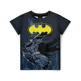 Детская футболка 3D с принтом Batman в Петрозаводске, 100% гипоаллергенный полиэфир | прямой крой, круглый вырез горловины, длина до линии бедер, чуть спущенное плечо, ткань немного тянется | bat man | batman | batman comics | caped crusader | comics | dark knight | бетмен | брюс уэйн | бэт мен | бэтмен | тёмный рыцарь