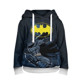 Детская толстовка 3D с принтом Batman в Петрозаводске, 100% полиэстер | двухслойный капюшон со шнурком для регулировки, мягкие манжеты на рукавах и по низу толстовки, спереди карман-кенгуру с мягким внутренним слоем | bat man | batman | batman comics | caped crusader | comics | dark knight | бетмен | брюс уэйн | бэт мен | бэтмен | тёмный рыцарь