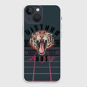 Чехол для iPhone 13 mini с принтом Злой тигр Angry Tiger в Петрозаводске,  |  | 1996 | агрессивный | большая кошка | голова | злой | клыки | кошка | крупная кошка | лев | тигр