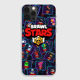 Чехол для iPhone 12 Pro с принтом BRAWL STARS ПЕРСОНАЖИ в Петрозаводске, силикон | область печати: задняя сторона чехла, без боковых панелей | 8 bit | 8 бит | brawl | brawl stars | bull | colt | crow | jessie | leon | sandy | shell | spike | stars | бравл | бравл старс | браво старс | ворон | ворона | джесси | игра | кактус | кольт | компьютерная | леон | логотипы | логотипы игр 