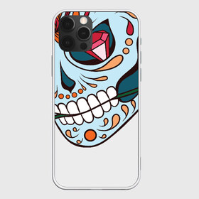 Чехол для iPhone 12 Pro Max с принтом Череп с цветами в Петрозаводске, Силикон |  | 8 марта | day of the dead | gothic | halloween | skull | sugar skull | день мертвых | женский череп | мексиканский череп | новый год | подарок | сахарный череп | хэллоуин | человек | череп девушки