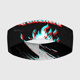 Повязка на голову 3D с принтом Samurai | Glitch. в Петрозаводске,  |  | Тематика изображения на принте: cbp | cyberpunk 2077 | glitch | samurai | глитч | игра | киберпанк 2077 | самурай