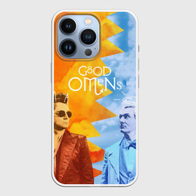 Чехол для iPhone 13 Pro с принтом Good Omens в Петрозаводске,  |  | aziraphale | crowley | david | demon | good | omens | pratchett | tennant | terry | азирафаэль | ангел | благие | демон | дэвид | знамения | кроули | майкл шин | пратчетт | теннант | терри