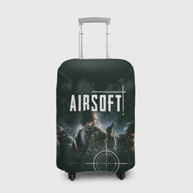 Чехол для чемодана 3D с принтом AIRSOFT в Петрозаводске, 86% полиэфир, 14% спандекс | двустороннее нанесение принта, прорези для ручек и колес | airsoft | оружие | снаряжение | страйкбол | стрельба
