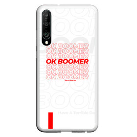 Чехол для Honor P30 с принтом Ok boomer 3D в Петрозаводске, Силикон | Область печати: задняя сторона чехла, без боковых панелей | Тематика изображения на принте: boomer | casual | ok | ok boomer | бумер | зумеры | ок | ок бумер | хорошо