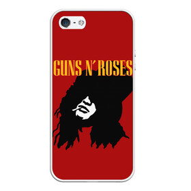 Чехол для iPhone 5/5S матовый с принтом Guns n roses в Петрозаводске, Силикон | Область печати: задняя сторона чехла, без боковых панелей | axl rose | geffen records | gnr | guns | rock | roses | slash | гансы | пистолеты | розы | рок | слеш | эксл роуз