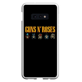 Чехол для Samsung S10E с принтом Guns n roses в Петрозаводске, Силикон | Область печати: задняя сторона чехла, без боковых панелей | axl rose | geffen records | gnr | guns | rock | roses | slash | гансы | пистолеты | розы | рок | слеш | эксл роуз