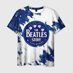 Мужская футболка 3D с принтом The Beatles  в Петрозаводске, 100% полиэфир | прямой крой, круглый вырез горловины, длина до линии бедер | beatles | the beatles | битлз | битлс | музыка